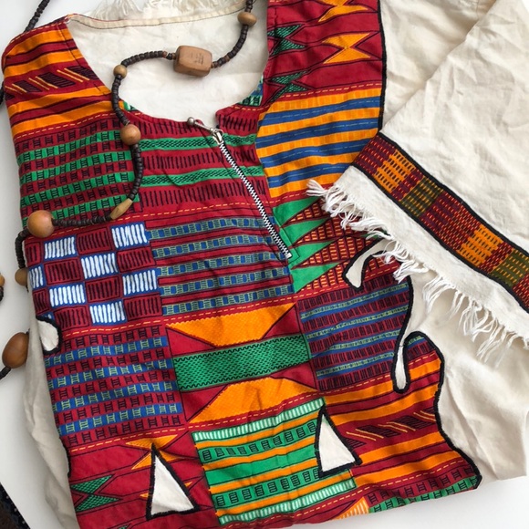 vintage Tops - Vintage African dashiki tunic shirt